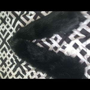 Black fur shawl